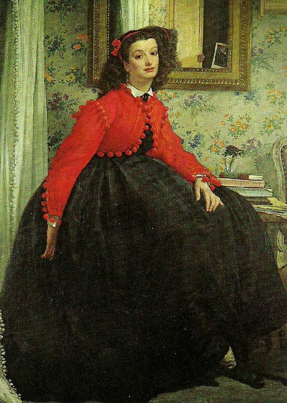 James Tissot portrait of a lady, c. china oil painting image